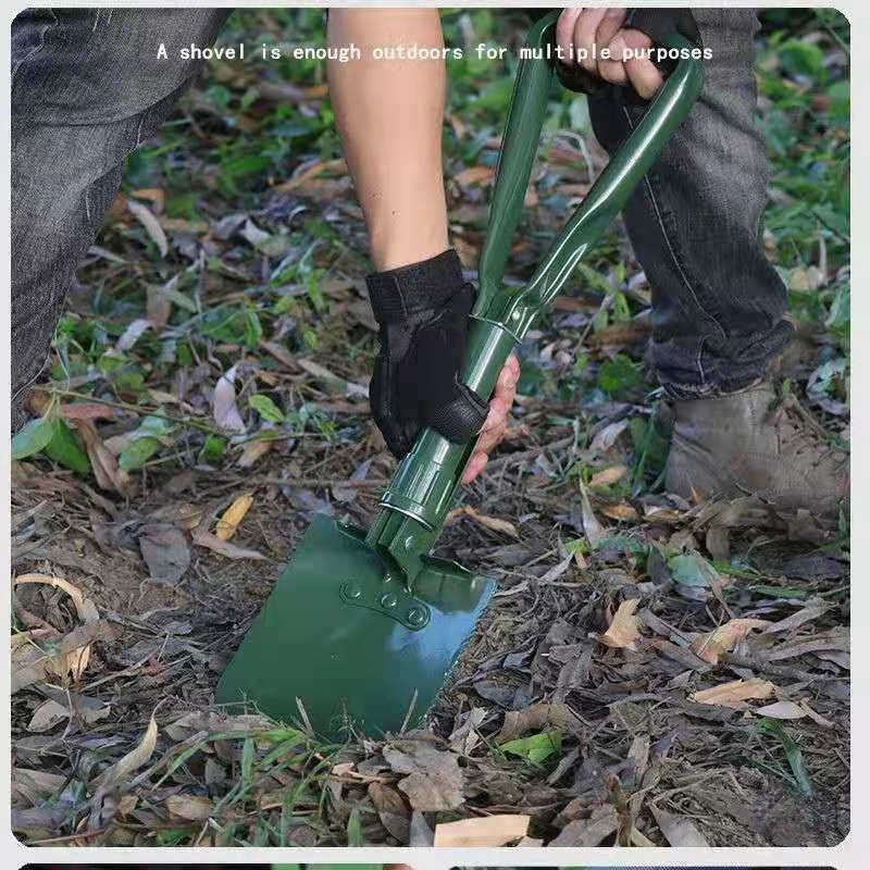 

Hand Shovel Multi-function Camping Shovel Military Portable Folding Shovel Survival Spade Trowel Dibble Pick Emergency Tool