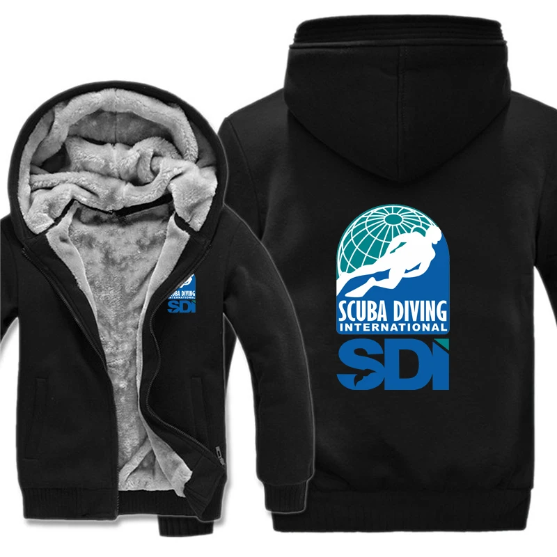 

Новинка 2023, лидер продаж, толстовки с капюшоном для подводного плавания SDI, модная куртка, зимние мужские толстые свитшоты с шерстяной подкл...