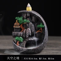 new backflow incense burner resin home indoor tudao incense road retro creative backflow ornaments home temple