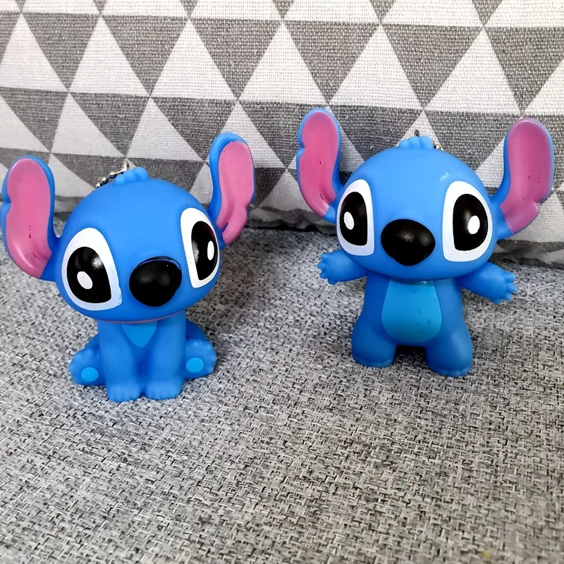 

Disney Stitch Figure Kawai Vinyl Doll Key Chain Bag Pendant Desktop Ornament Collection Gift Animation Cartoon Cute Doll Gifts