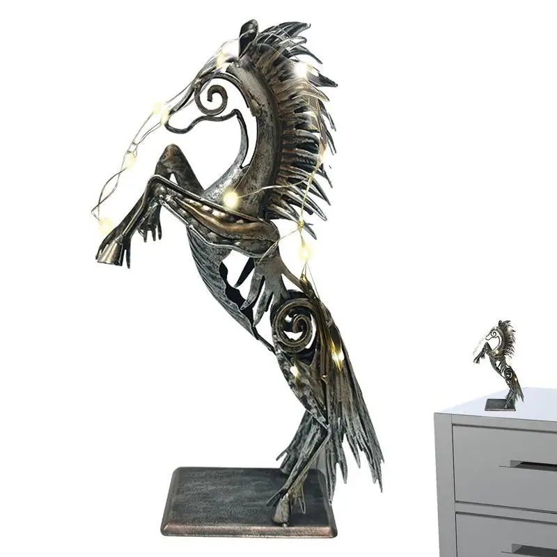 

Статуя лошади и скульптура s, металлическая статуя лошади для декора, металлическая статуя лошади для бега, декор для гостиной, дома, офиса