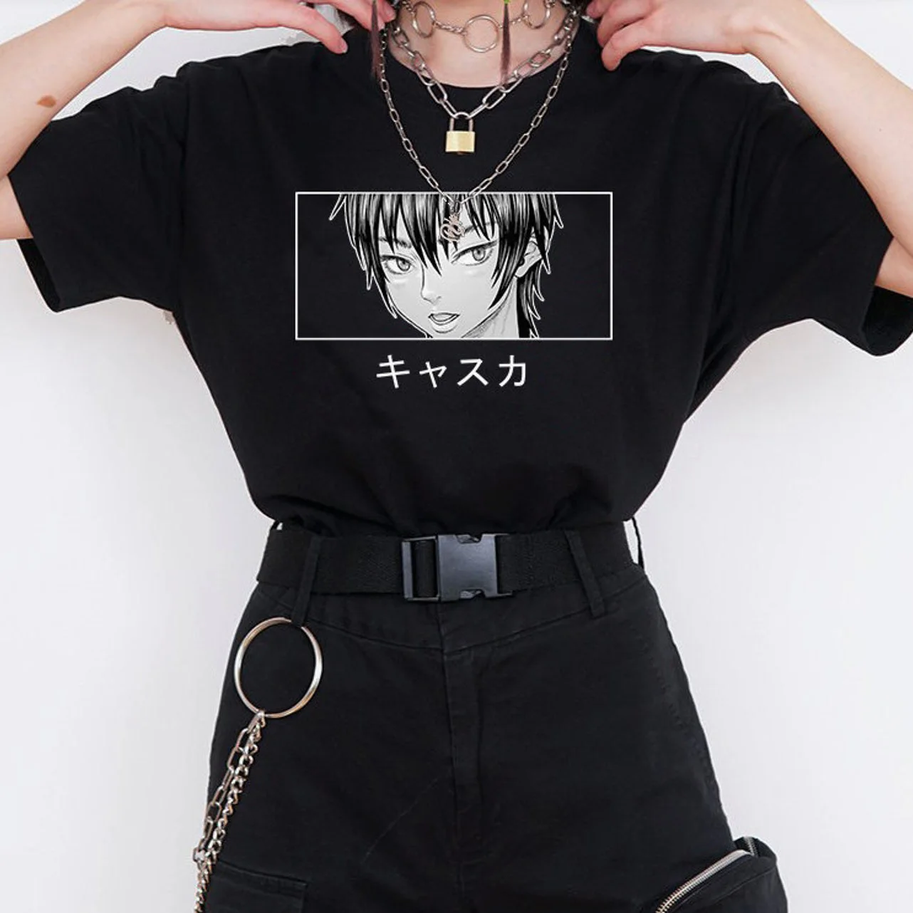 

Casca Eyes Women Anime Kawaii T-shirt Girl Y2k Streetwear Goth Female Tops Tee Lady Manga Unisex Short Sleeve Oversized Clothes