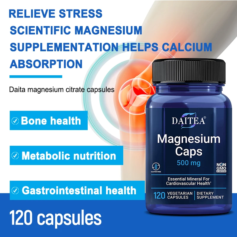 

Daitea Magnesium Capsule Supports Bone and Heart Health,boosts Energy Metabolism,brain Performance,mood,cognitive Function