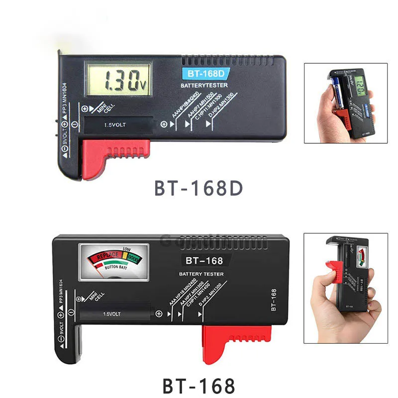 

BT168D BT168 BT-168 Digital Battery Capacity Tester LCD BT-168D Checker for 9V 1.5V AA AAA Cell Batteries Volt Tester for 18650