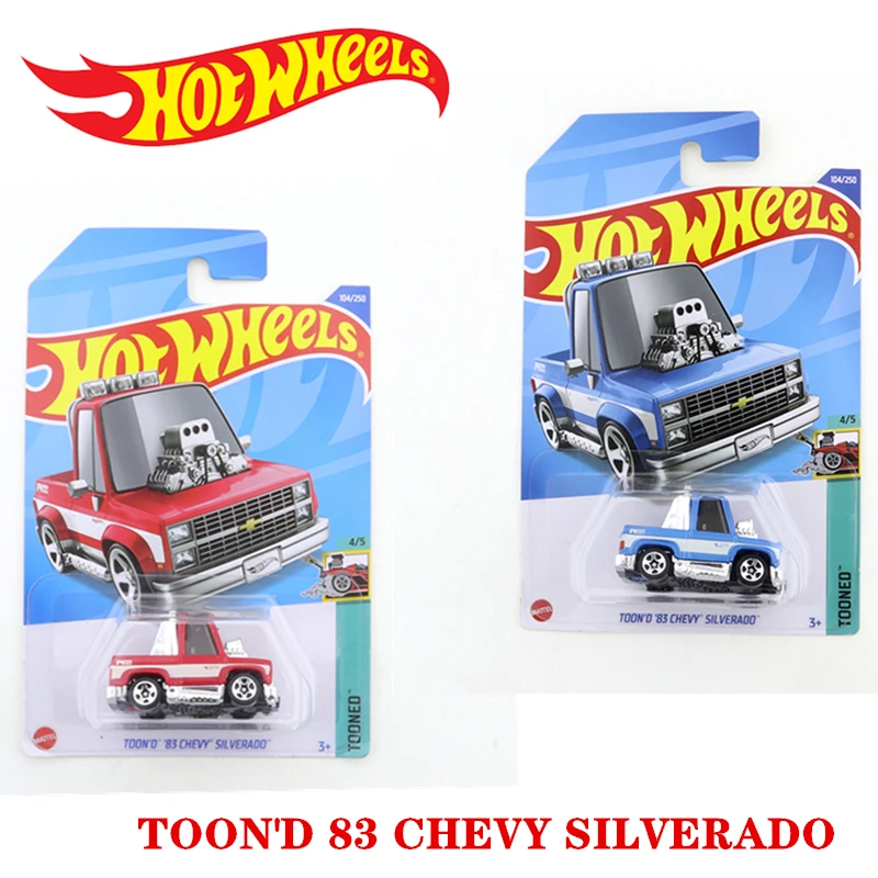 

2023-93 2022-104 Hot Wheels TOON'D 83 CHEVY SILVERADO Mini Alloy Coupe 1/64 Metal Diecast Model Car Kids Toys Gift