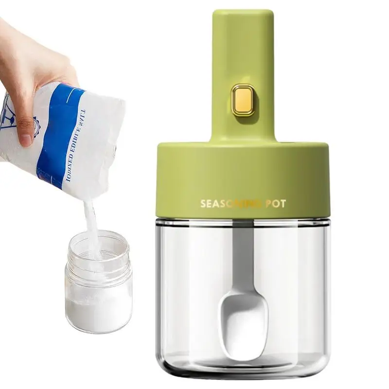 

Kitchen Seasoning Jar Household Salt Shaker Container Oil Bottle Honey Dispenser Pepper Spoon Brush Storage Box