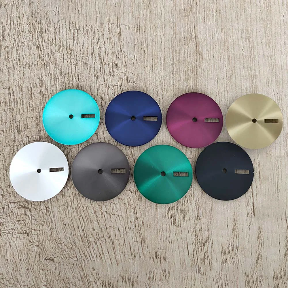 

For NH35 NH36 Dial 28.5mm Dual Calendar Solid Color No Logo Watch Dial for NH35/36/4R/7S Movements