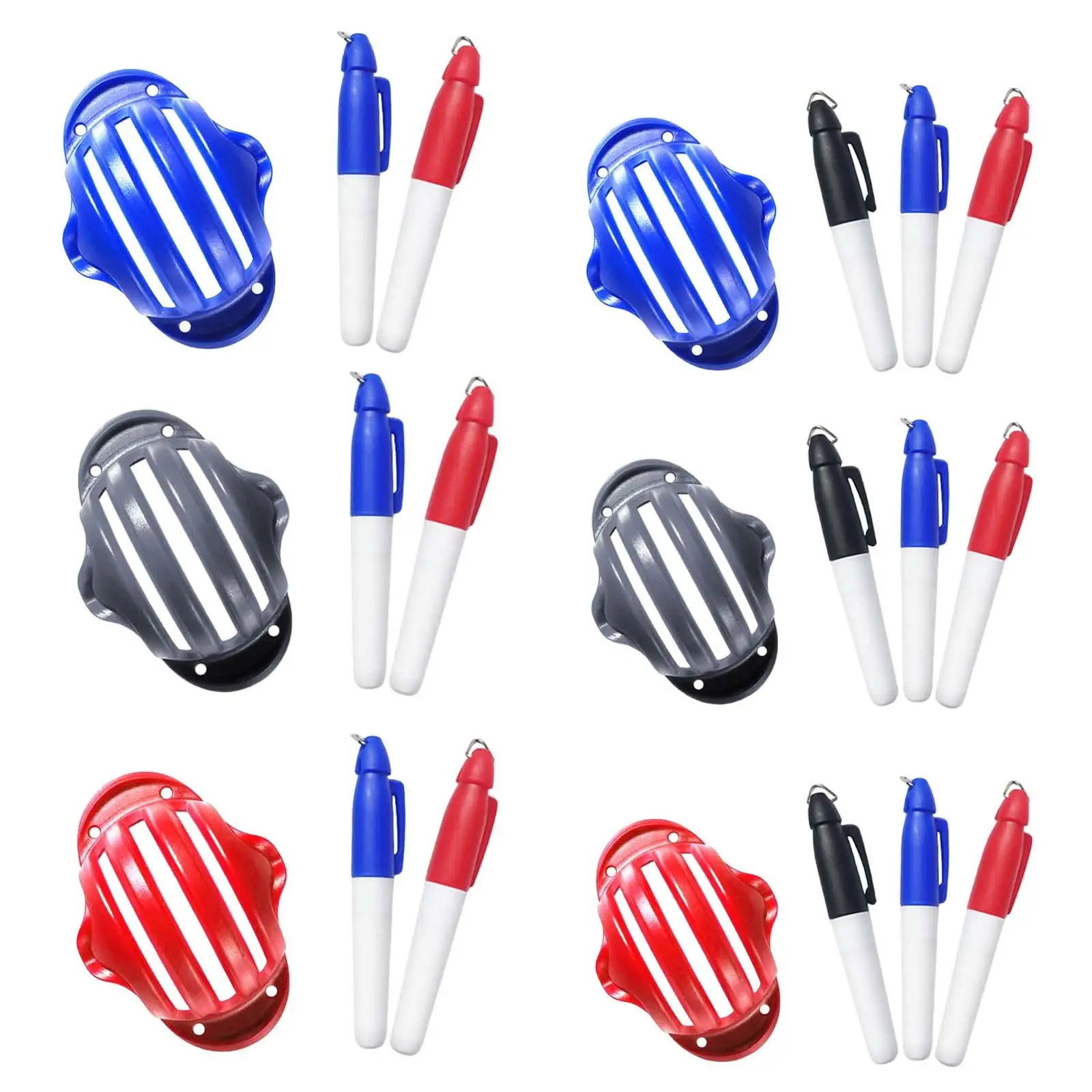 

Golf Ball Liner Clip Line Marker Pen Template Alignment Marks Tool Putting Positioning Aids Outdoor Sport Putting Training Aids