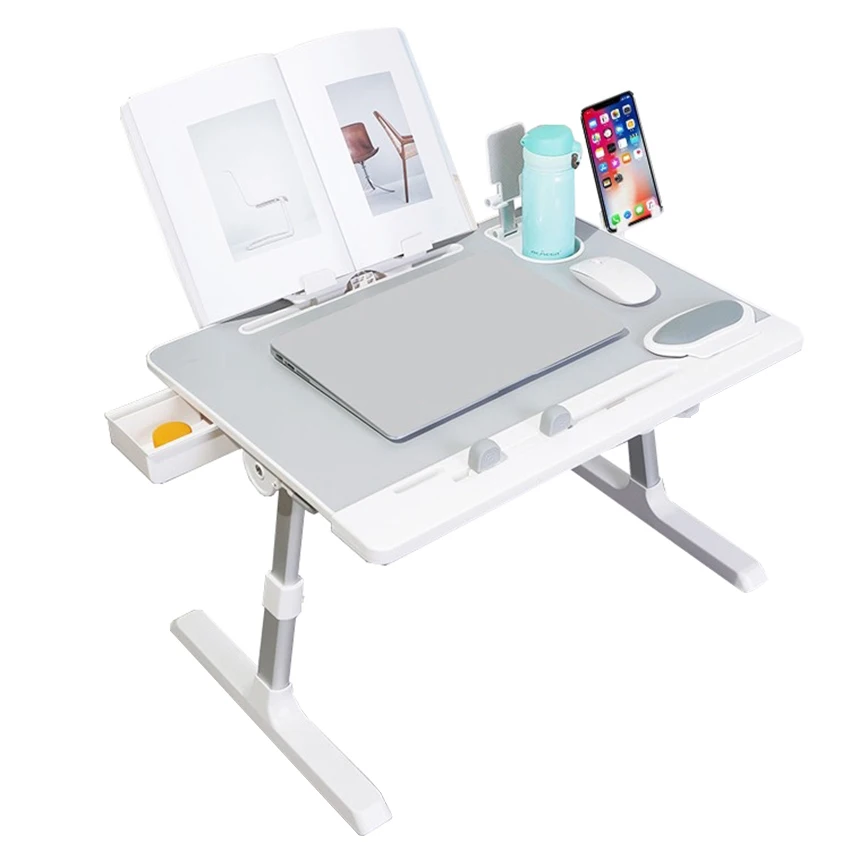 

Стол компьютерный для чтения из ПУ кожи, портативный складной столик для ноутбука, с регулировкой угла/высоты