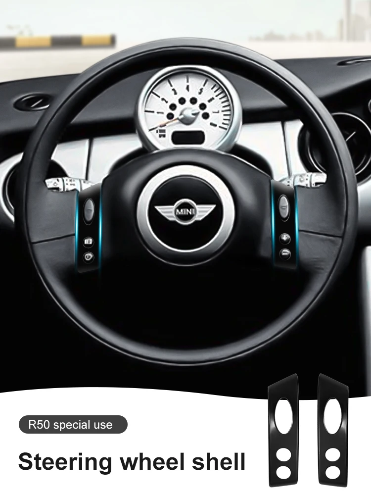 

Carbon Fiber Pattern Steering Wheel Trim Cover For BMW MINI Cooper One D R50 R53 Steering Wheel Panel Trim Cover Car Accessories