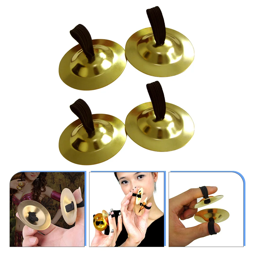 

4 Pcs Copper Cymbal Finger Instrument Cymbals Dancer Ball Party Belly Music Instruments Kids Pure Small Child