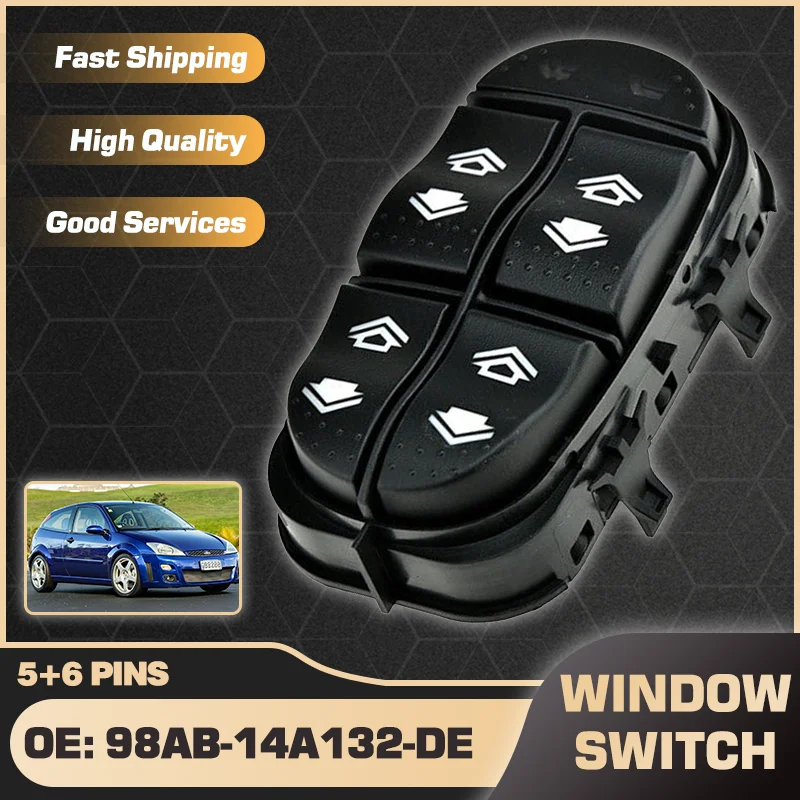 Кнопка главного переключателя стеклоподъемника автомобиля для Ford Focus C170 MK1 1998 1999