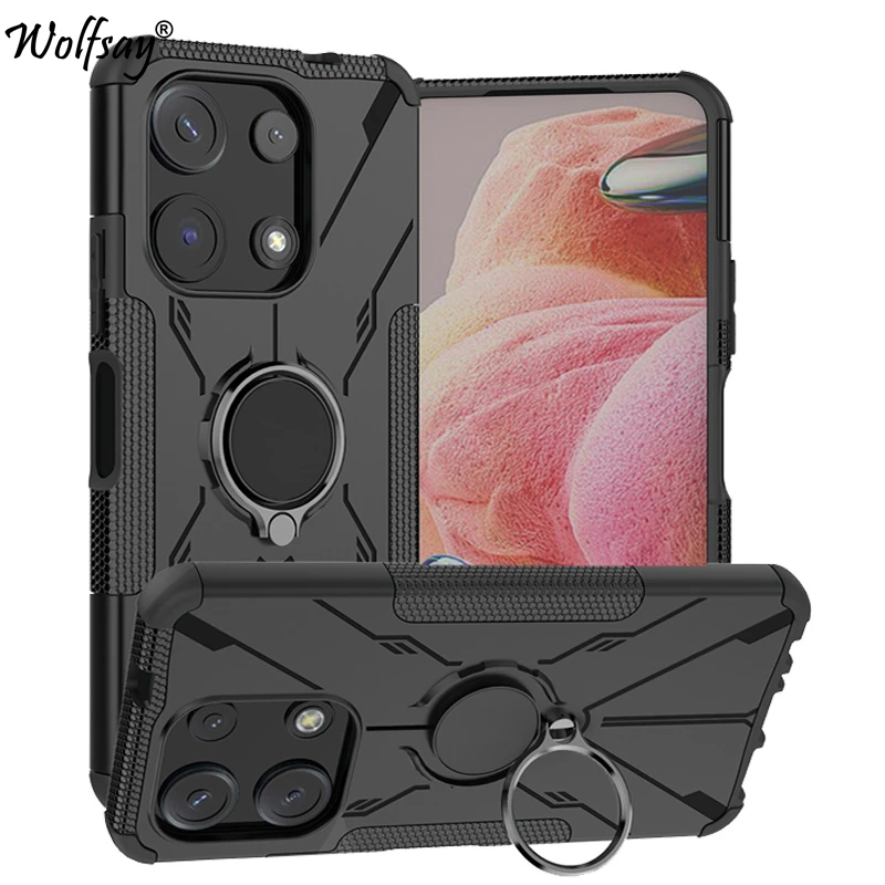 

Полное покрытие для Infinix Note 30i чехол Armor PC Магнитная подставка на присоске для Infinix Note 30i чехол для Infinix Note 30i 4G