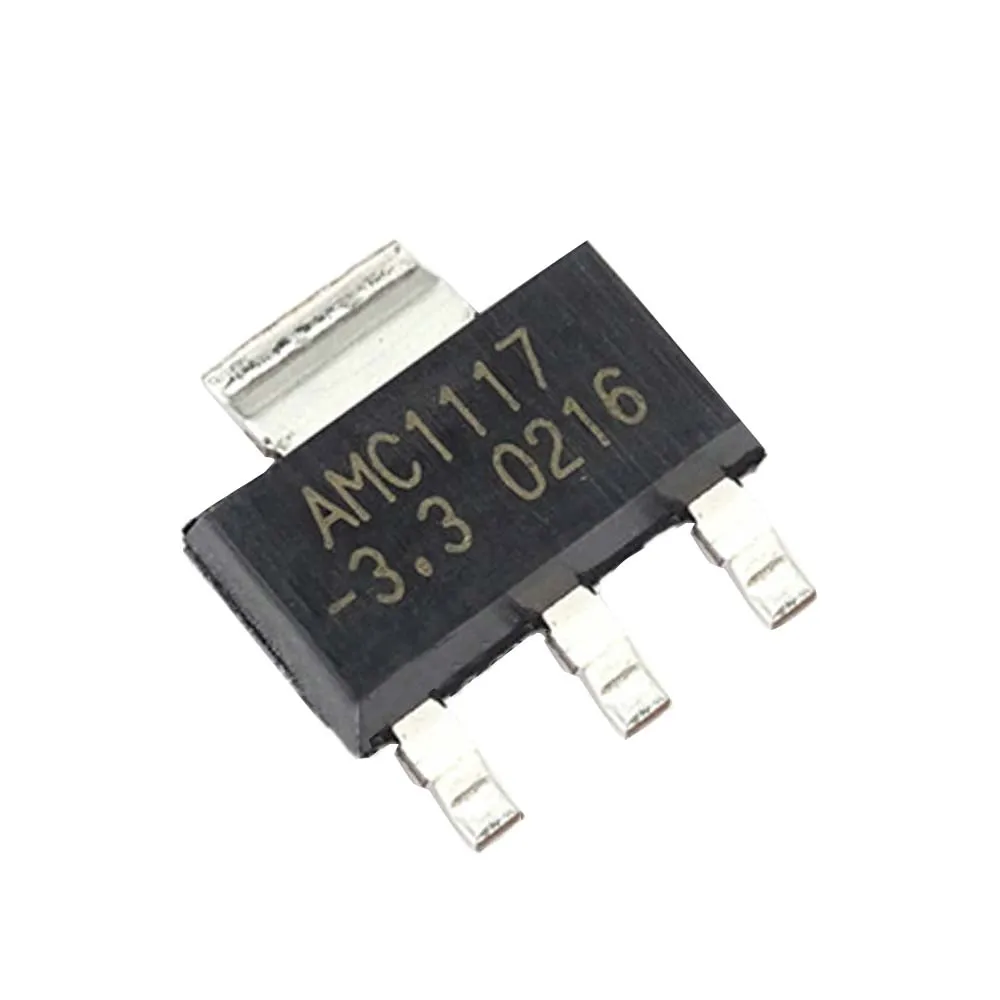 5 шт. Φ SOT-223 Φ 3,3 V AMC1117 1A низкий Положительный Регулятор выпадения