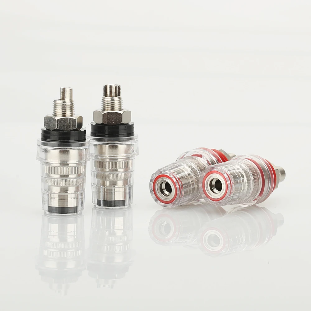 8pcs High Performance Rhodium plated binding post for Amplifier Speaker 4mm Banana plug connector