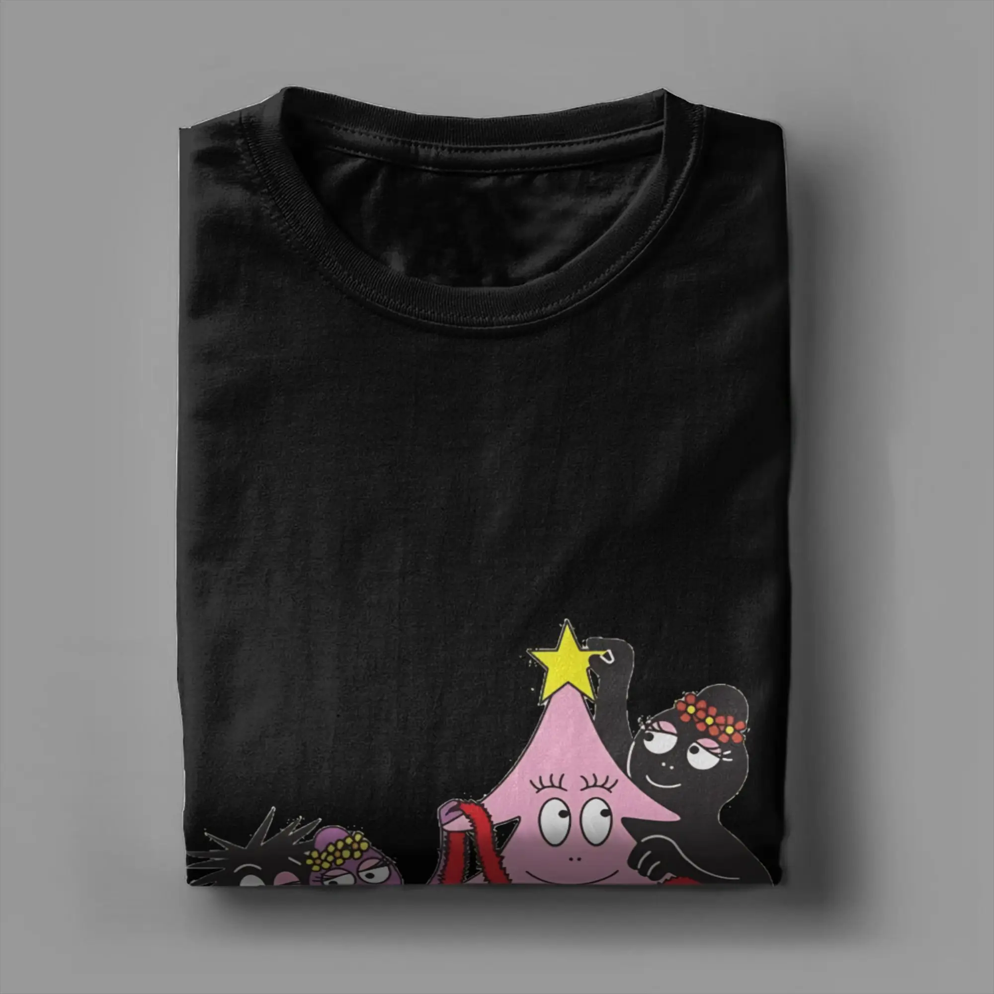 Фото Футболка Barbapapa ist bereit fur Weihnachten, забавная футболка из 100% хлопка, футболки Barba для мужчин №3