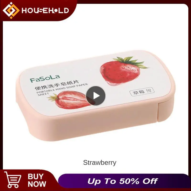 

Portable Hand Soap Paper Skin-friendly Fresh Soap Paper Washing Foam Travel Box Soap Paper For Washing Hands Family Travel