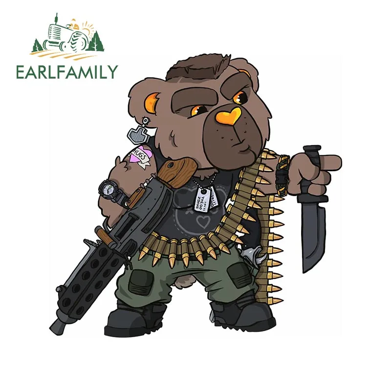 

EARLFAMILY 13 см x 8,1 см армейские боевики спецназа наклейка на автомобиль мультяшная большая голова Наклейка на окно багажник ноутбука Наклейка