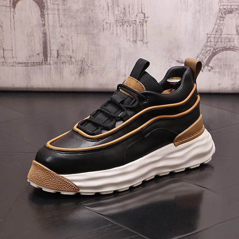 

Классическая мужская черная Повседневная Удобная обувь, модная мужская повседневная обувь на плоской платформе, обувь для отдыха для молод...