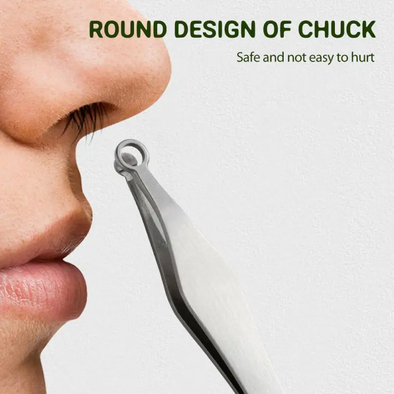 

Round Nose Hair Clip New Style Nose Hair Scissors Stainless Steel Nose Hair Tweezers Nose Hair Trimmer Face Skin Care Tools