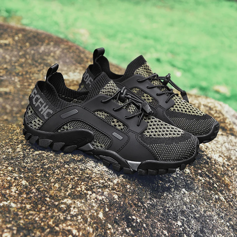 JIEMIAO Outdoor Anti-Slip Comfortable Hiking Shoes Men Sneakers Women Trail Trekking Shoes Mountain Climbing Sport Shoes