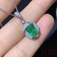 18k gold plated 100 natural emerald s925 silver pendant retro pendant diy necklace material