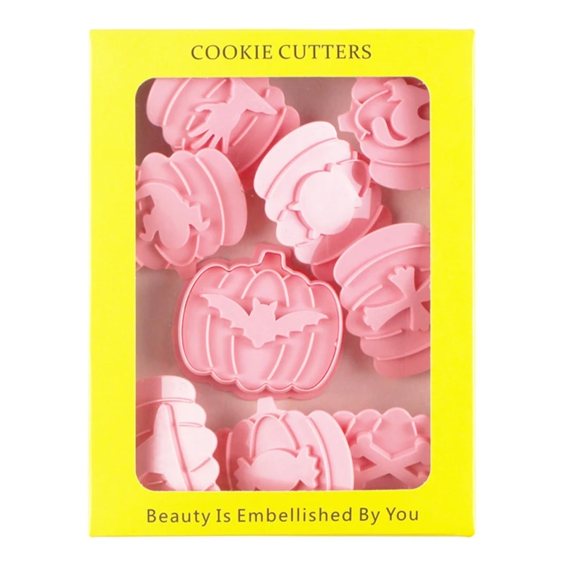 

9 Pcs/Set DIY Cartoon Biscuit Mould Cookie Cutter 3D Biscuits Mold Plastic Baking Cookie Stamp Cookie Decorating Tools