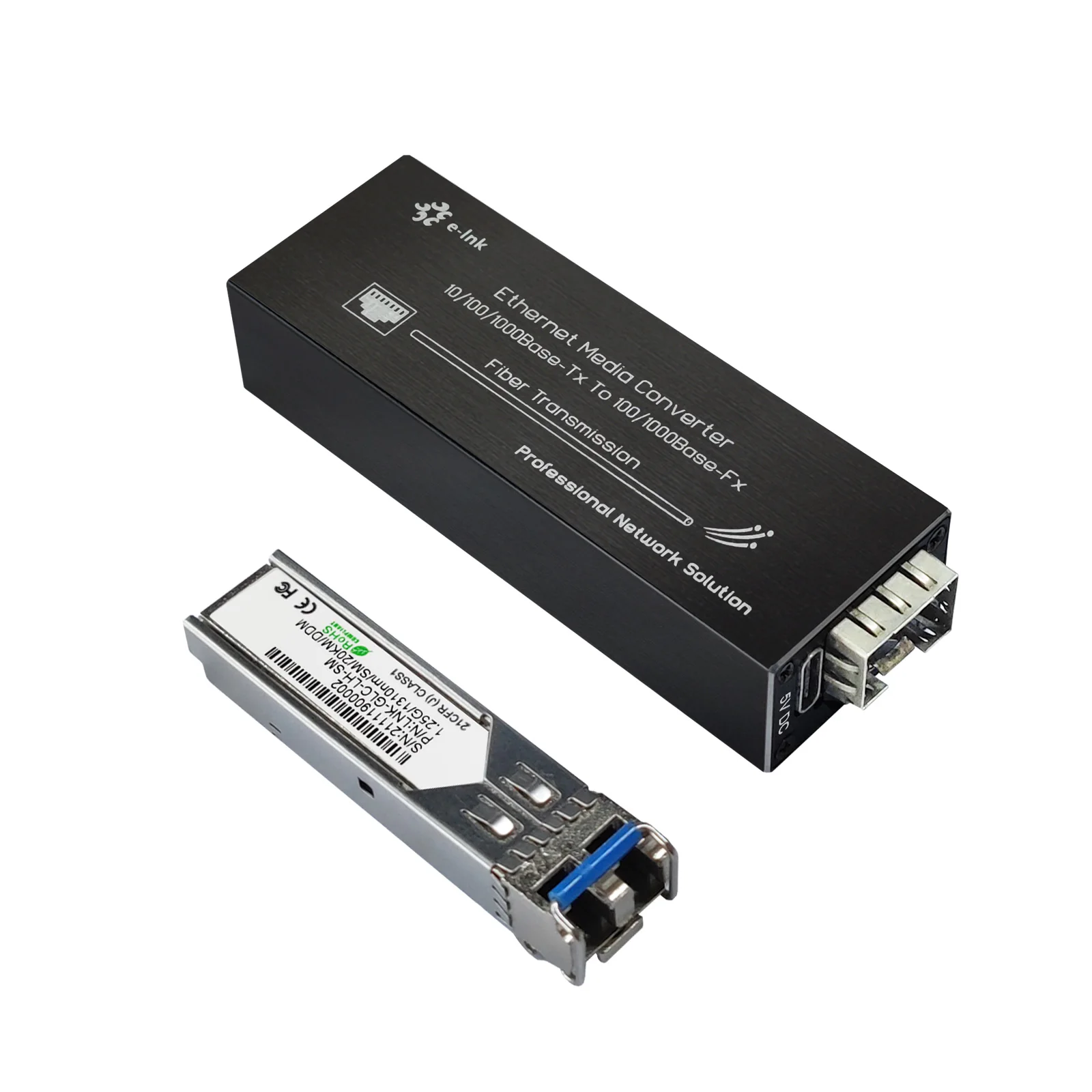 Micro Mini Gigabit SFP Media Converter IP Ethernet Fiber Converter SFP Fiber to RJ45 Optical Media Converter 10/100/1000Mbps LC