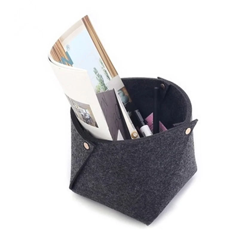 

Durable Felt storage basket household Key Box Home Decoration Organizador Portable Wallet Coins Storage Box Kids Toys Organizer