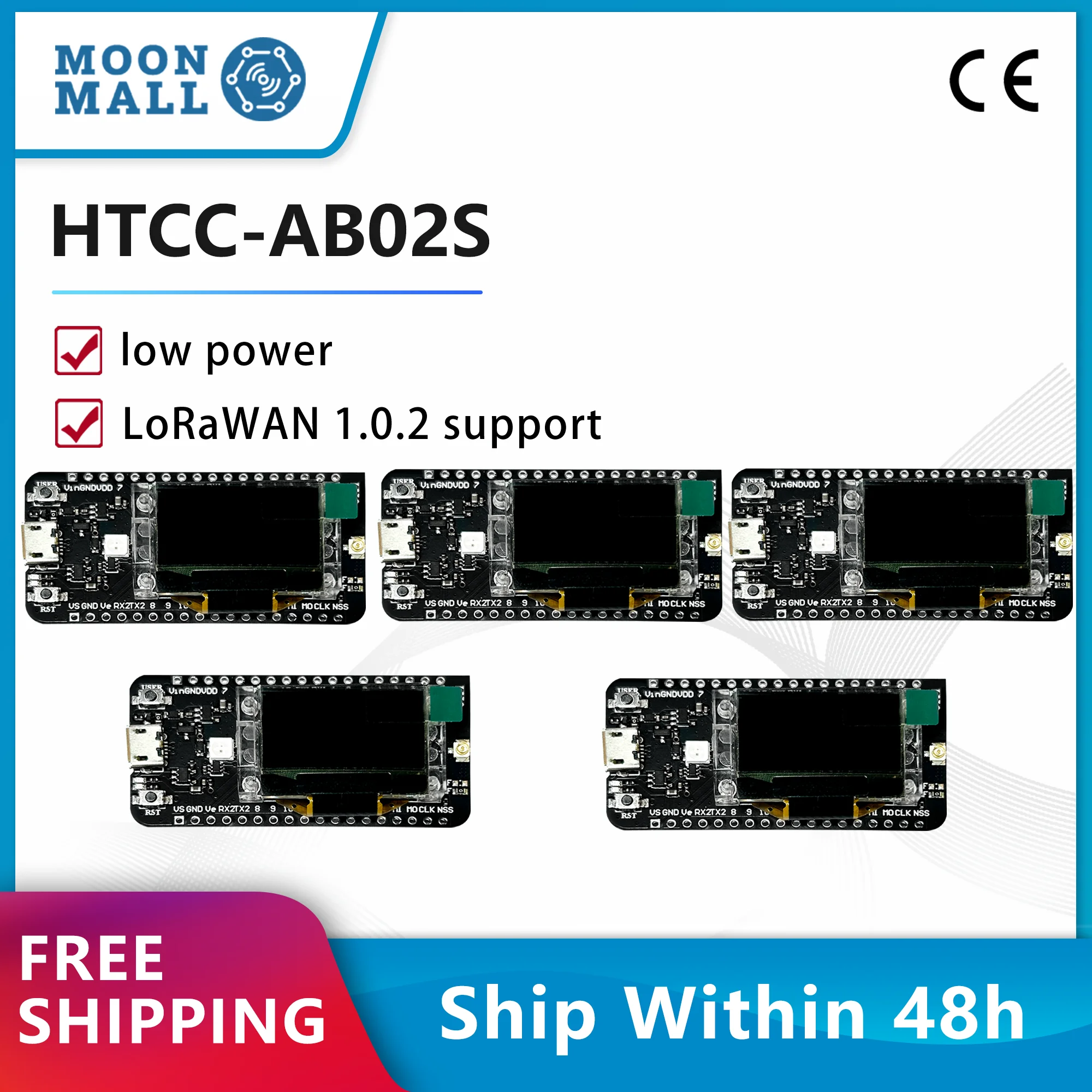 Фото Dev-Board Heltec HTCC-AB02S на базе ASR605x LoRaWAN 1.0.2 Поддержка хорошей импенсиции и длительного расстояния связи №1
