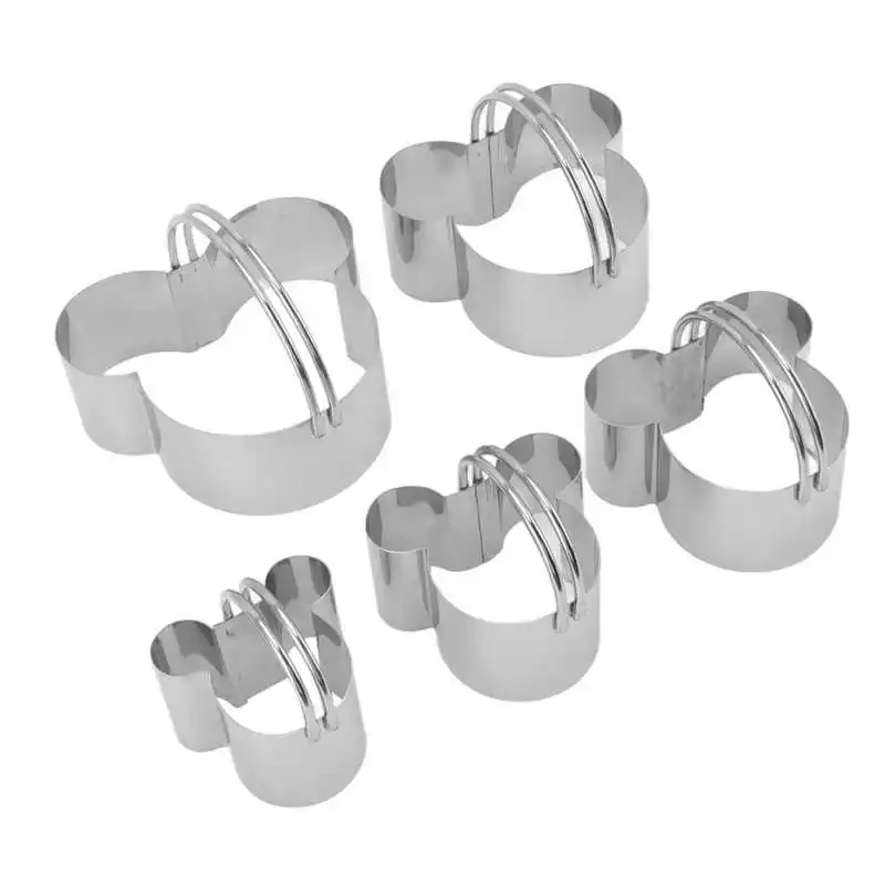 

Набор для печенья из нержавеющей стали, профессиональный съемный инструмент с ручкой для выпечки, 5 шт.