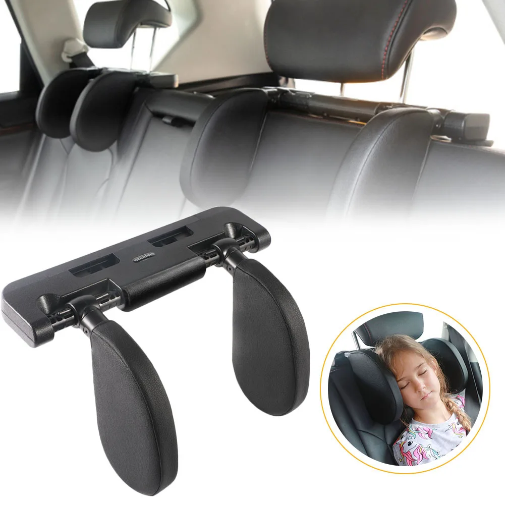 

Upgrade Car Seat Headrest Pillow Adjustable Head and Neck Support Removable Headrest for Kids Adults Travel Side Sleeping Pad