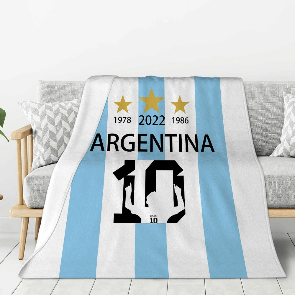 

Argentina Flag National Football Team Keepsake Flannel Blanket Sofa Blanket Suitable for all seasons