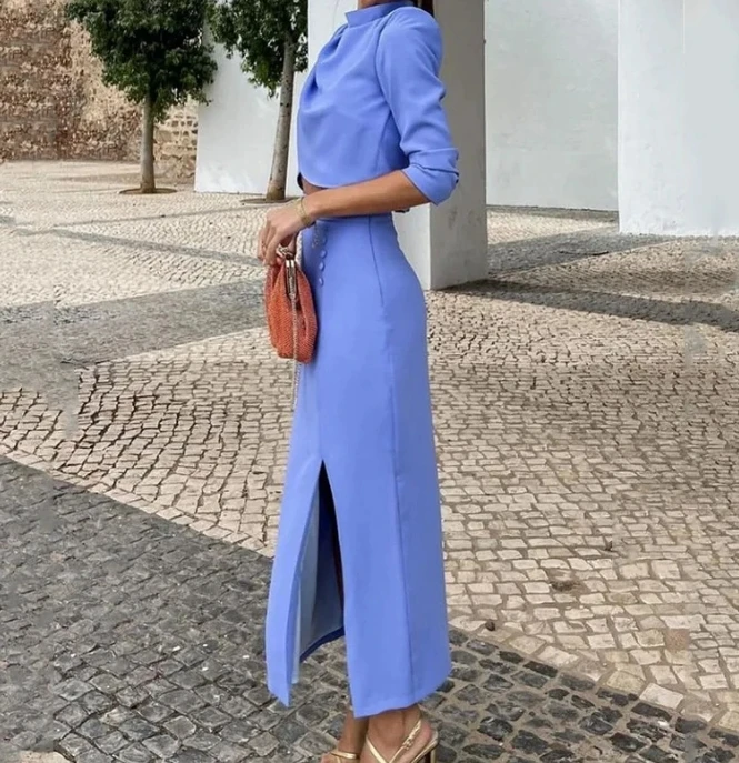 Женский модный однотонный плиссированный укороченный топ с круглым вырезом