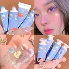 8 цветов алмазные блестящие тени для век мерцающие Сияющие осветляющие Хайлайтер для лица водостойкие розовые золотые ЖИДКИЕ ТЕНИ для макияжа Косметика