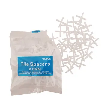 100pcs 2mm Decoration Tools Ceramic Tiler Spacer Cross Plastic Tile Plumber Reuseable Leveling System Construction Light Operate