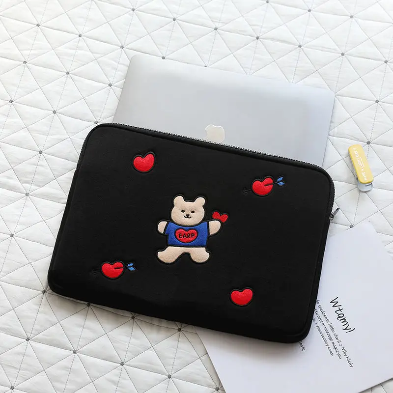 Сумка для ноутбука 12 13 14 15 дюймов с милым медведем чехол Macbook Ipad Air3 4 9 7 10 2 5 дюйма