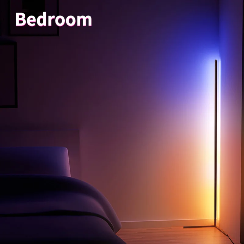 RGB LED Floor Lamp Colorful Corner Light Atmosphere Night Standing Lights For Living Room Decor | Освещение