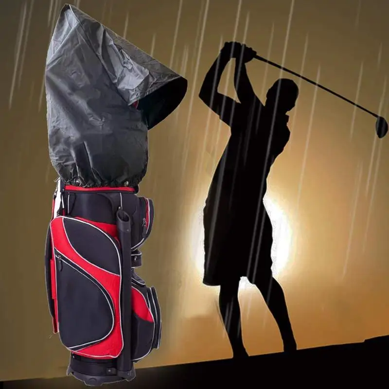 Golf Bag Rain Cover Waterproof Lightweight Club Bags Raincoat Golf Cart Cover Hood Protection Durable Golf Cart Accessories
