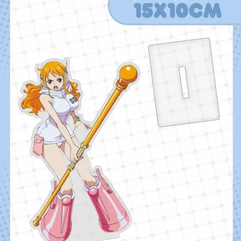 Акриловая подставка 15 см с персонажами аниме One Piece: Усопп, Нико Оллива, Нами, Боа Хэнкок, Монки Д. Луффи. Настольные фигурки-подставки. Подарки. (art.: 3920d909cade3) - 3920d909cade3