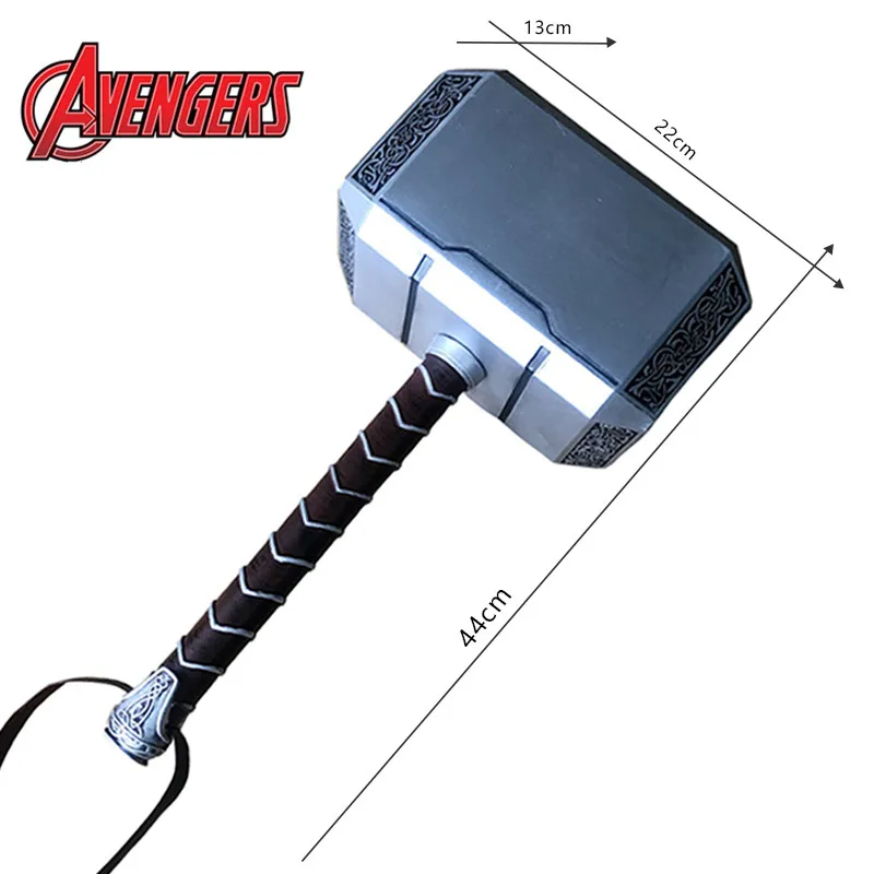 

44cm Thor's Hammer 1:1 Cosplay Thunder Hammer Weapons Model Kids Gift Avengers Superhero Role Playing Captain America Iron Man