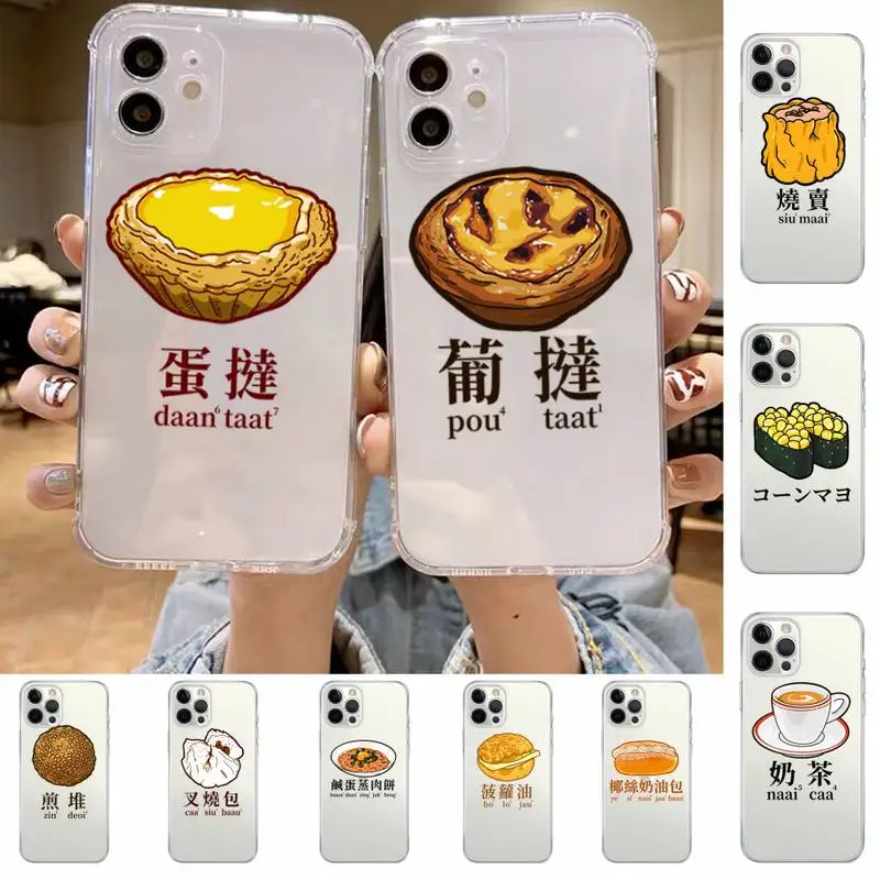 

Chinese Food Pastry Sushi Phone Case for iPhone 11 12 13 mini pro XS MAX 8 7 6 6S Plus X 5S SE 2020 XR clear case