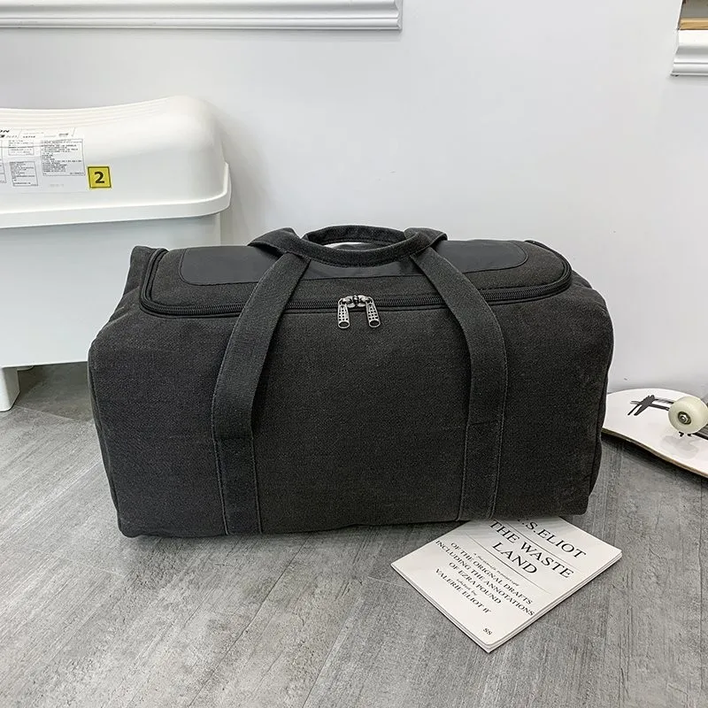 

Large Capacity Canvas Men Travel Bag Hand Luggage Carry On Duffle Cabin Travelling Multifunctional Hangbags Moving bag