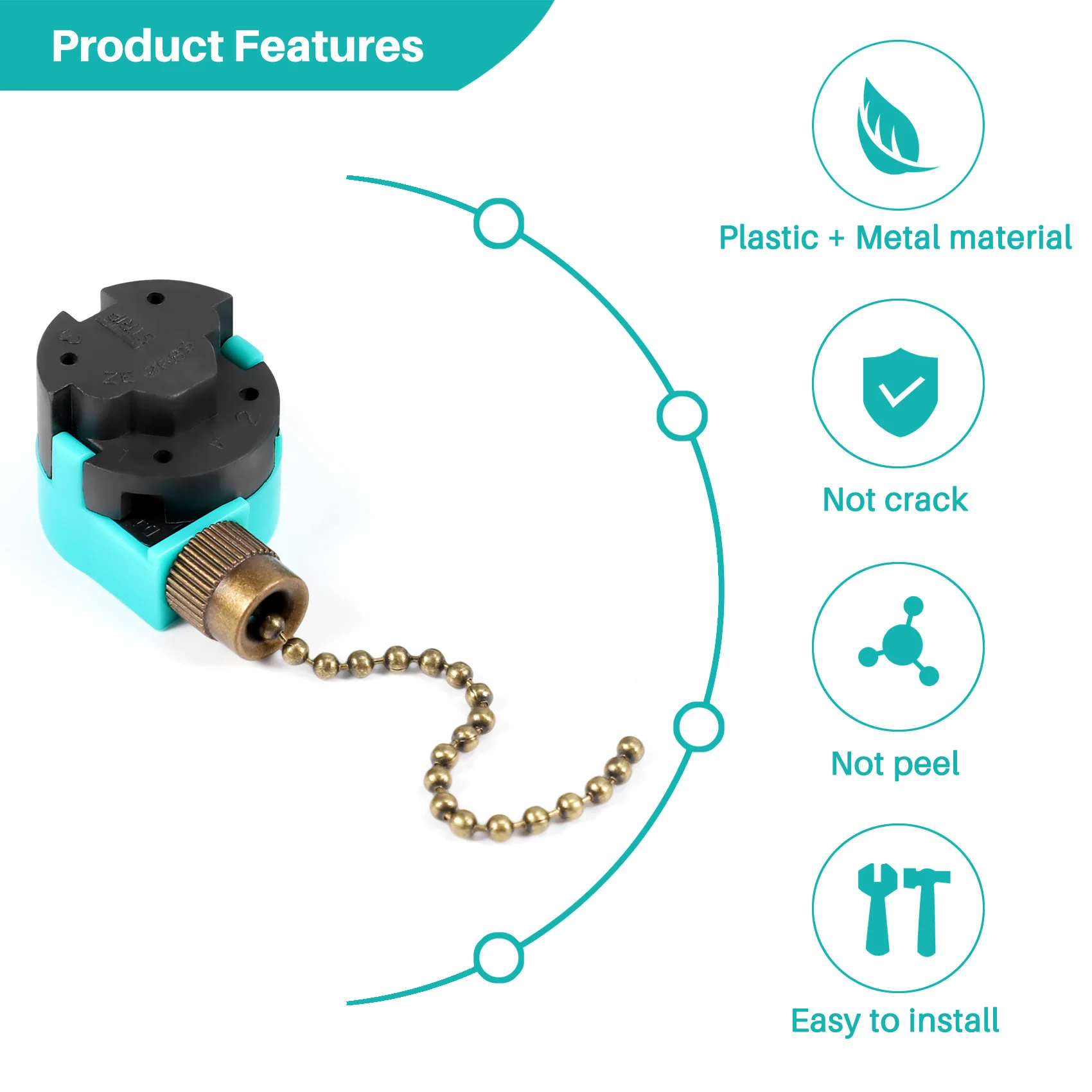 3 шт. переключатель потолочного вентилятора скорости 4 провода