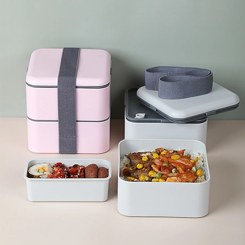 

Ланч-контейнеры для взрослых, Ланч-бокс для микроволновой печи, обеденная посуда, контейнер для еды для детей, школьный и офисный двухслойный Ланч-бокс