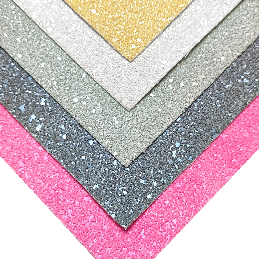 

5pcs Glitter Solid Color Iridescent Mixed Sequins Faux Leather Sheet DIY Making Hair Bows Earrings Bag Vinyl Material Crafts