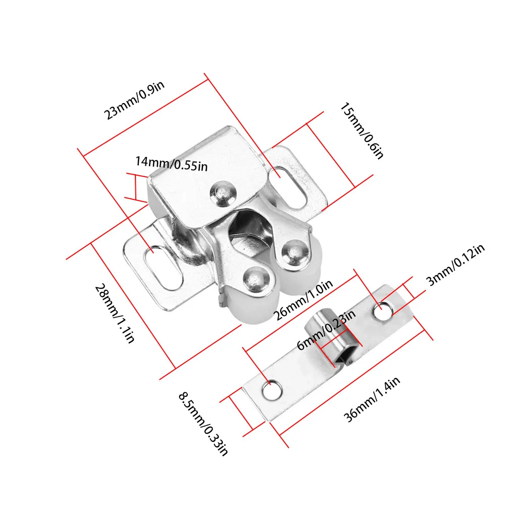 

10 шт., стальные защелки для дверей шкафов