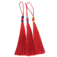 30pcs 13cm red imitation jade long tassel pendants diy craft clothing car bag home decor accessories sachets gifts fringe trim