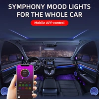 22 in 1 car rgb atmosphere light interior decoration led acrylic strip light by app control decorative ambient lamp dashboard12v