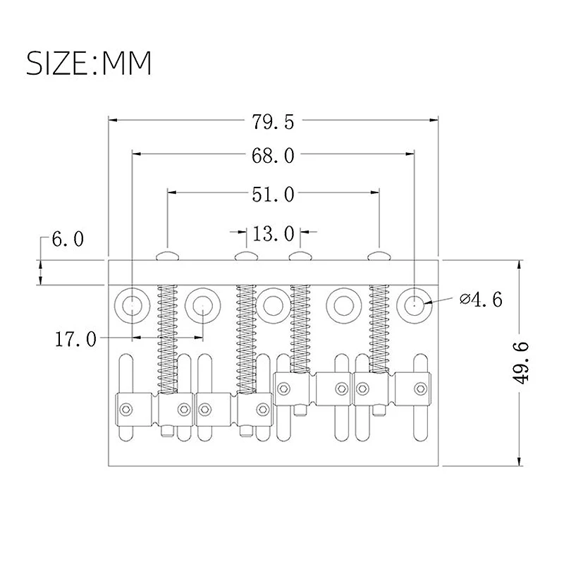 4 струны хардтейл бас гитара мост для крыла точность джаз PB JB стиль черный